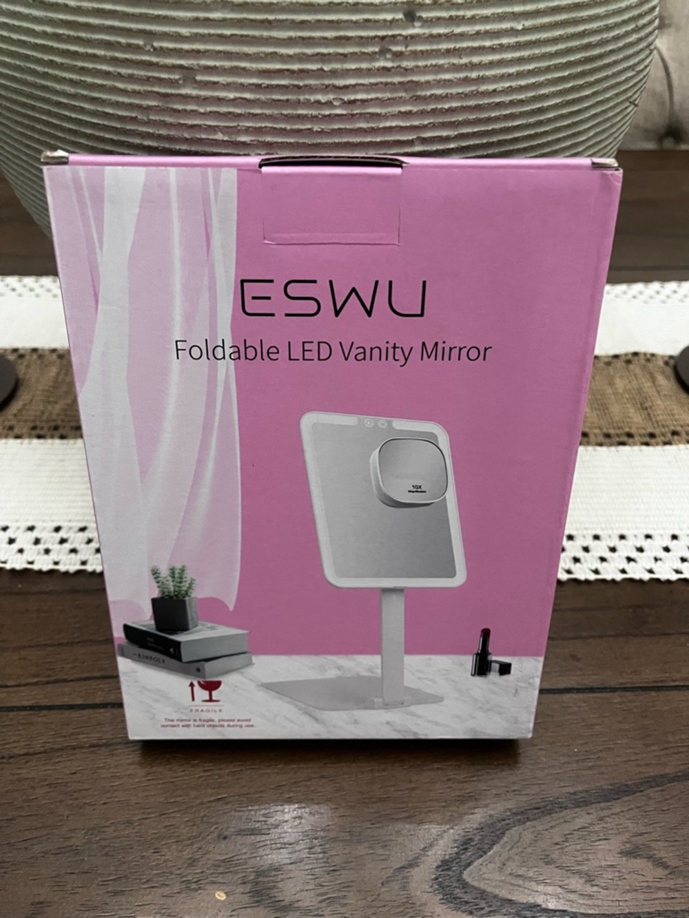 ESWU Foldable LED Vanity Mirror